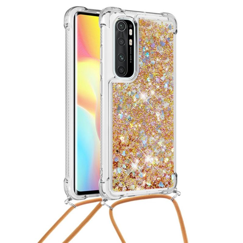 Coque Xiaomi Mi Note 10 Lite Paillettes Et Cordon