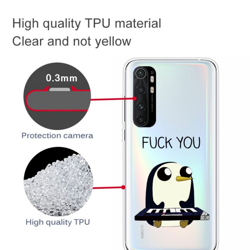 Coque Xiaomi Mi Note 10 Lite Pingouin Fuck You