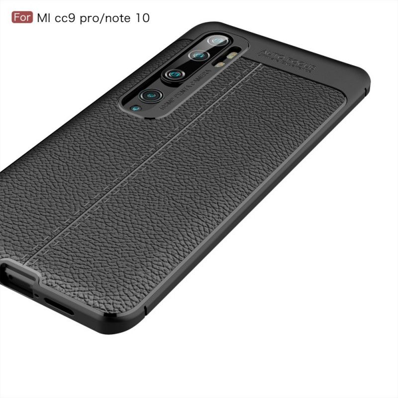 Coque Xiaomi Mi Note 10 / Note 10 Pro Effet Cuir Litchi Double Line