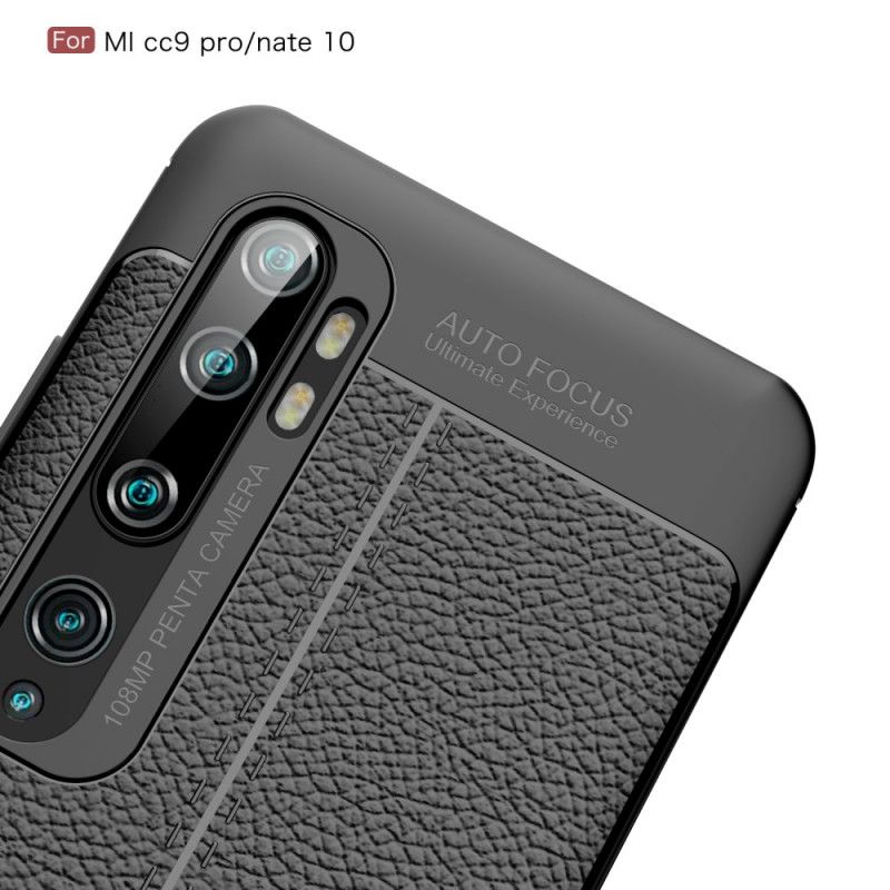 Coque Xiaomi Mi Note 10 / Note 10 Pro Effet Cuir Litchi Double Line