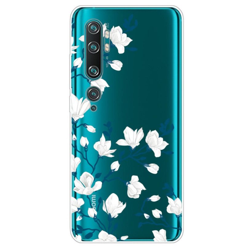 Coque Xiaomi Mi Note 10 / Note 10 Pro Fleurs Blanches