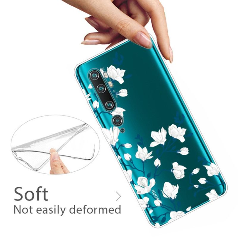 Coque Xiaomi Mi Note 10 / Note 10 Pro Fleurs Blanches