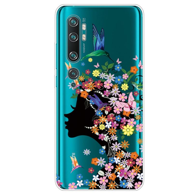 Coque Xiaomi Mi Note 10 / Note 10 Pro Jolie Tête Fleurie