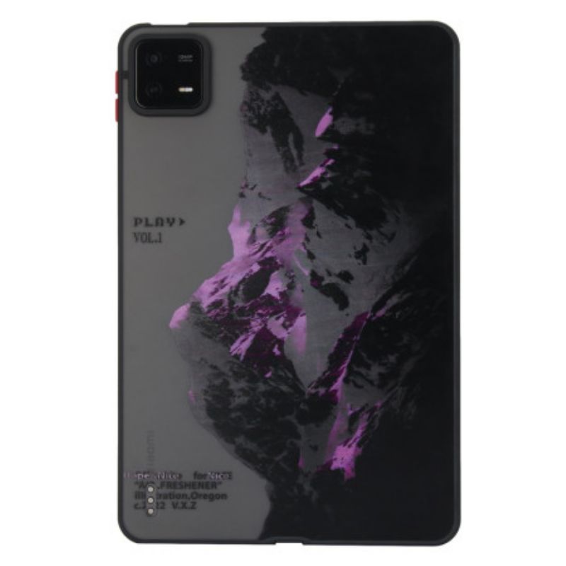 Coque Xiaomi Pad 6 / 6 Pro Montagne Enneigée Violette