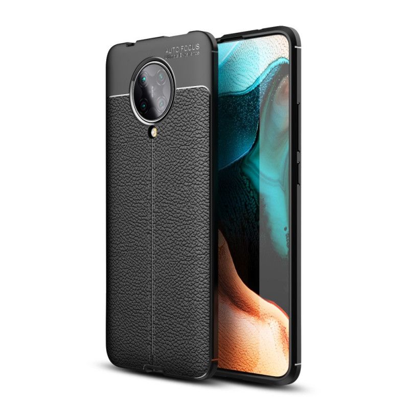 Coque Xiaomi Poco F2 Pro Effet Cuir Litchi Double Line