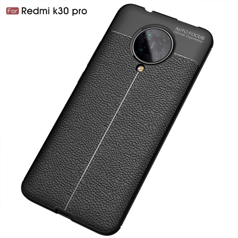 Coque Xiaomi Poco F2 Pro Effet Cuir Litchi Double Line