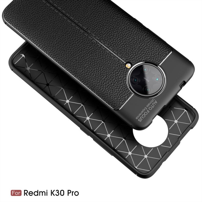 Coque Xiaomi Poco F2 Pro Effet Cuir Litchi Double Line