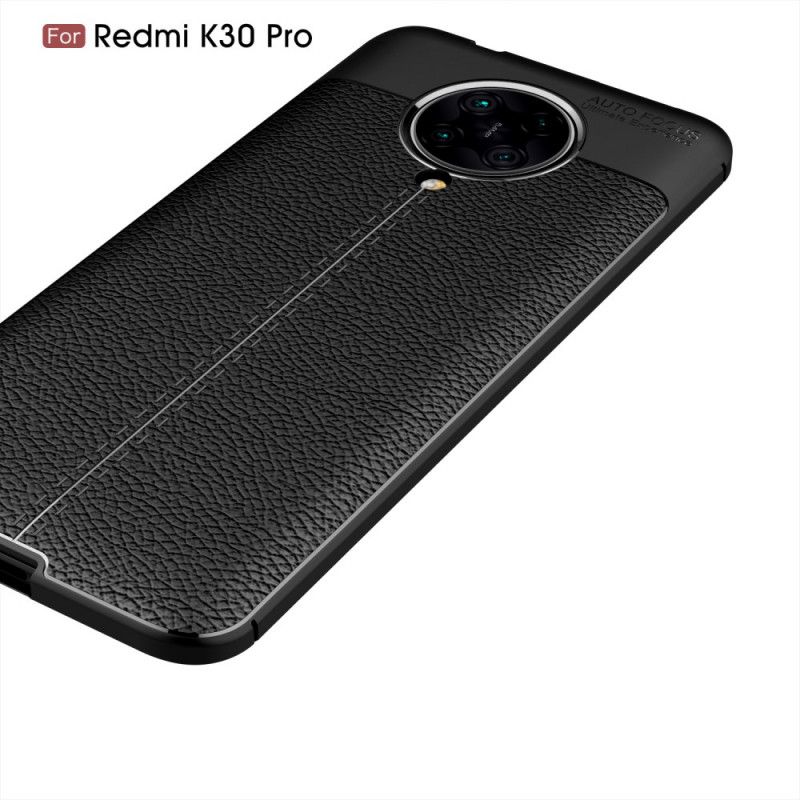 Coque Xiaomi Poco F2 Pro Effet Cuir Litchi Double Line