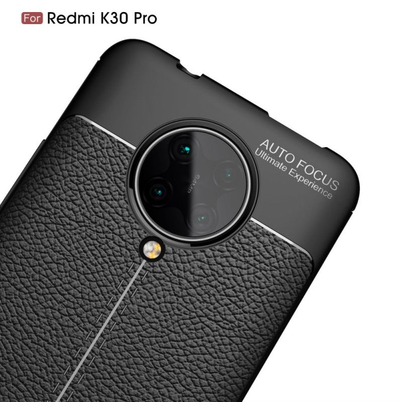 Coque Xiaomi Poco F2 Pro Effet Cuir Litchi Double Line