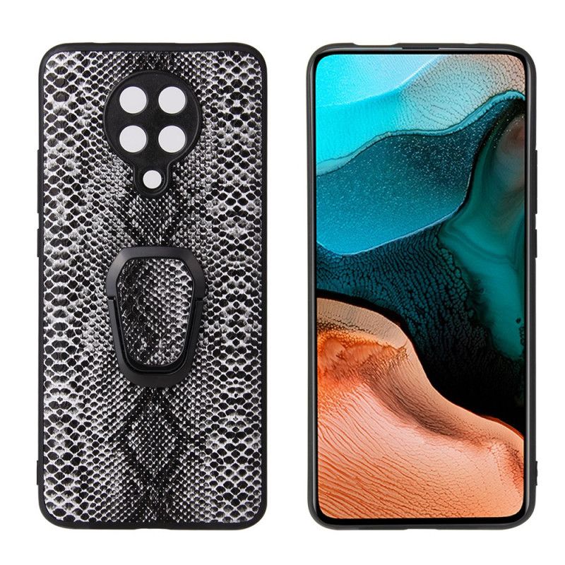 Coque Xiaomi Poco F2 Pro Effet Peau De Serpent Anneau-support