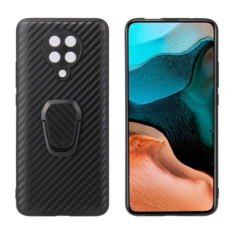 Coque Xiaomi Poco F2 Pro Fibre Carbone Anneau-support