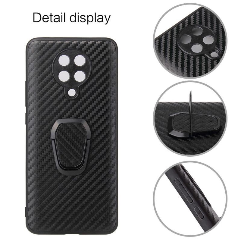 Coque Xiaomi Poco F2 Pro Fibre Carbone Anneau-support