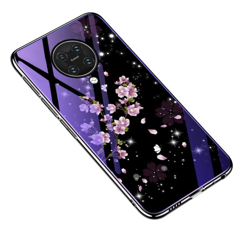 Coque Xiaomi Poco F2 Pro Verre Trempé Et Silicone Florale