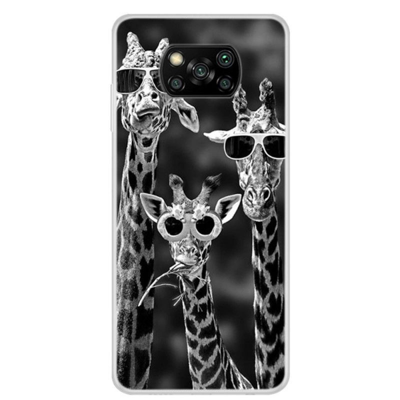 Coque Xiaomi Poco X3 Girafes À Lunettes