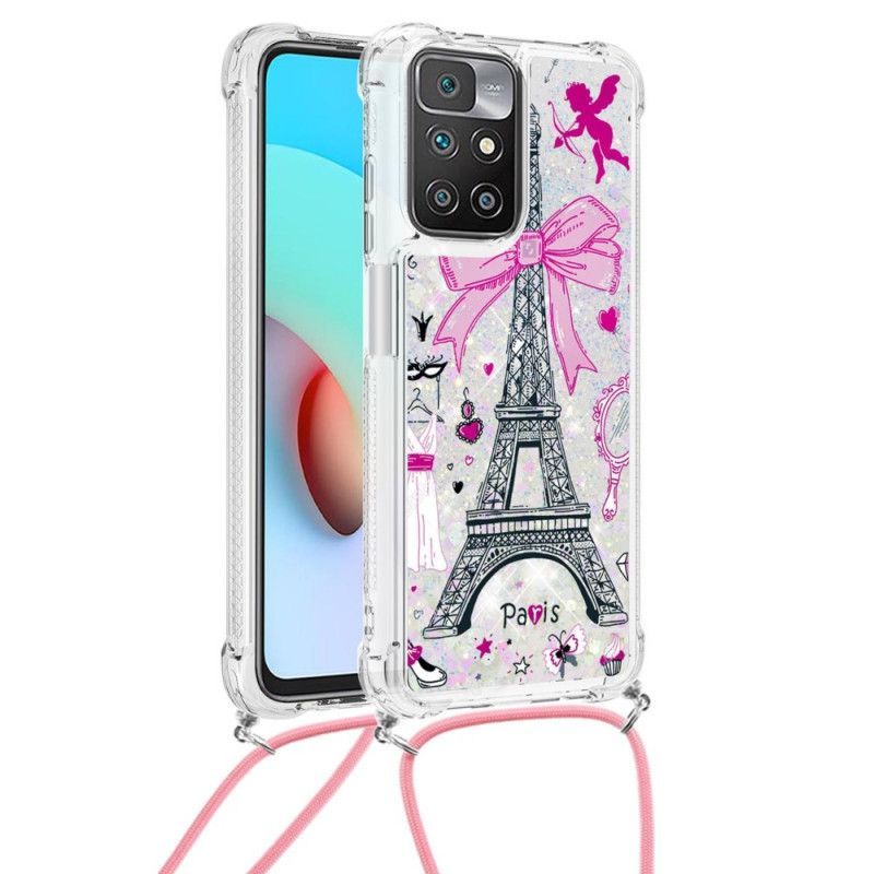 Coque Xiaomi Redmi 10 À Cordon Tour Eiffel