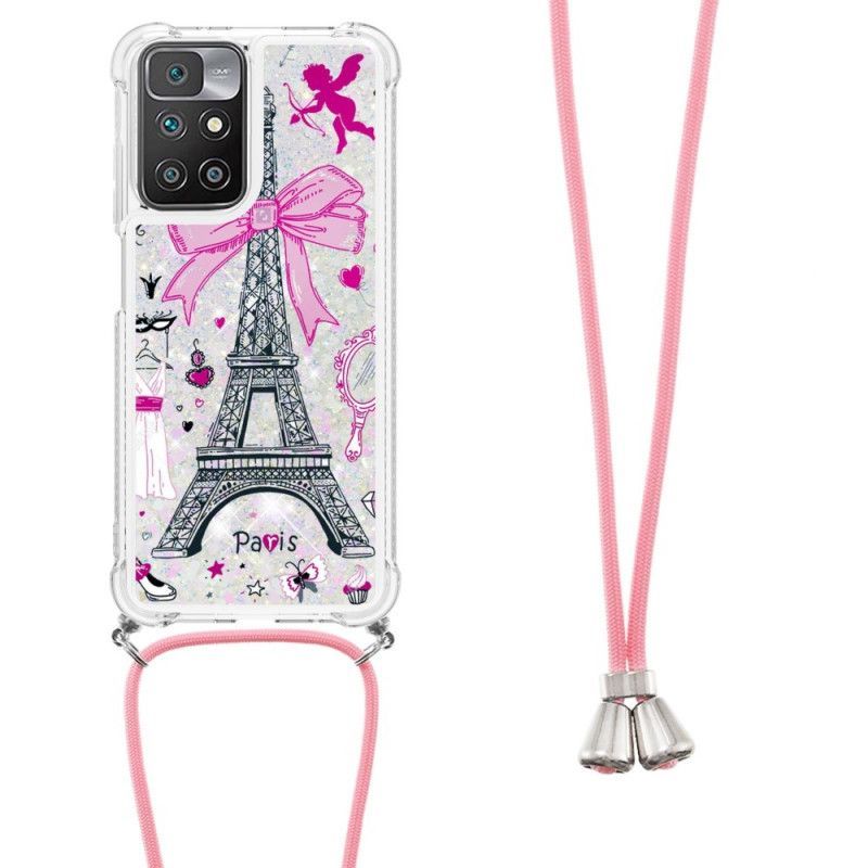 Coque Xiaomi Redmi 10 À Cordon Tour Eiffel