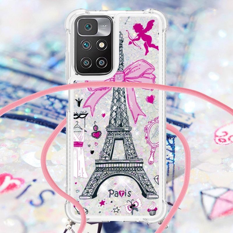 Coque Xiaomi Redmi 10 À Cordon Tour Eiffel