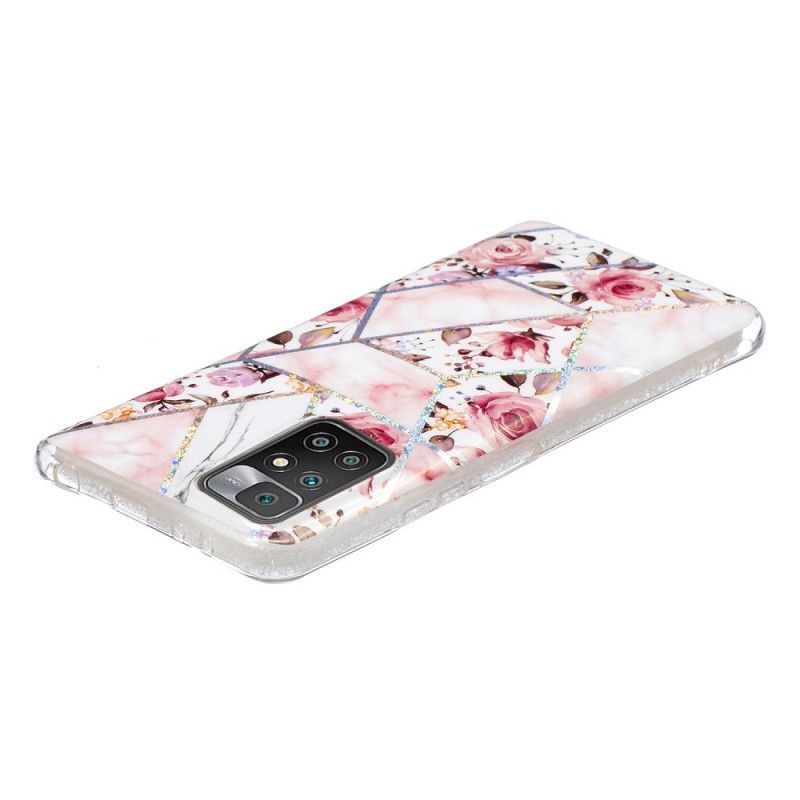 Coque Xiaomi Redmi 10 Marbrée Fleurs