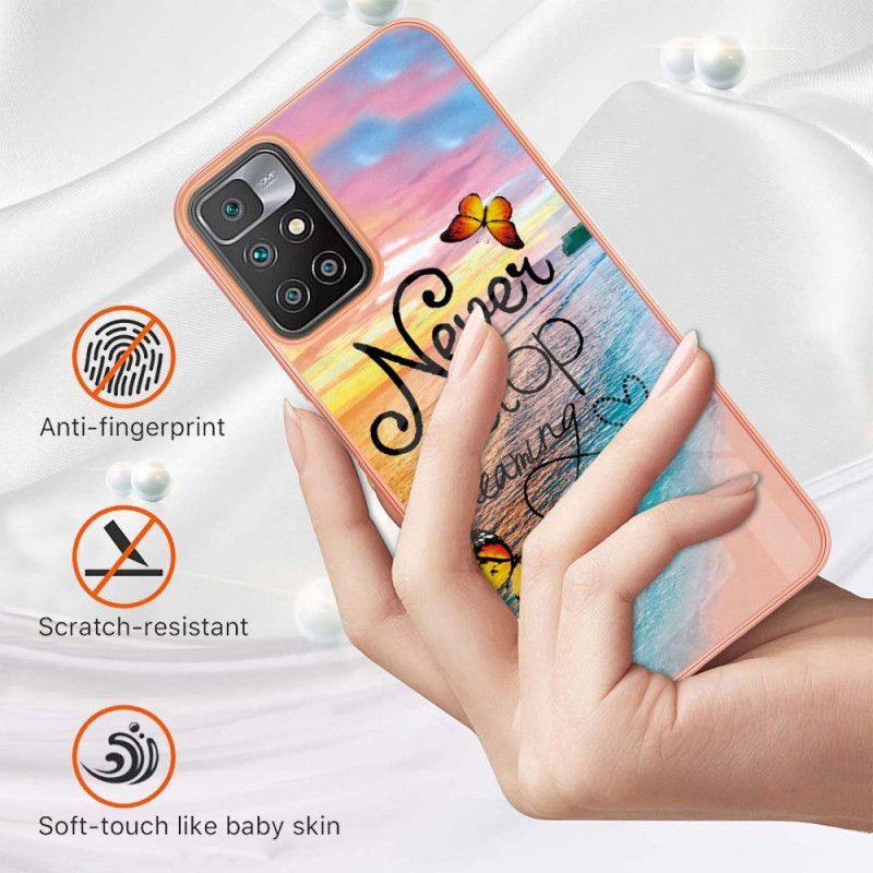 Coque Xiaomi Redmi 10 Never Stop Dreaming Papillons