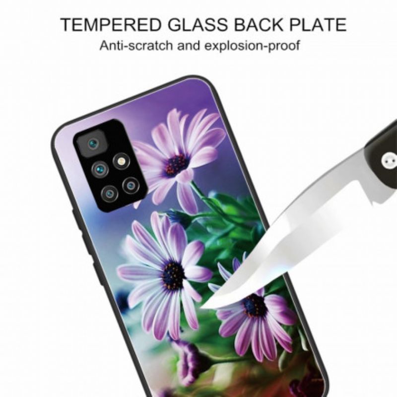 Coque Xiaomi Redmi 10 Verre Trempé Fleurs Réalistes