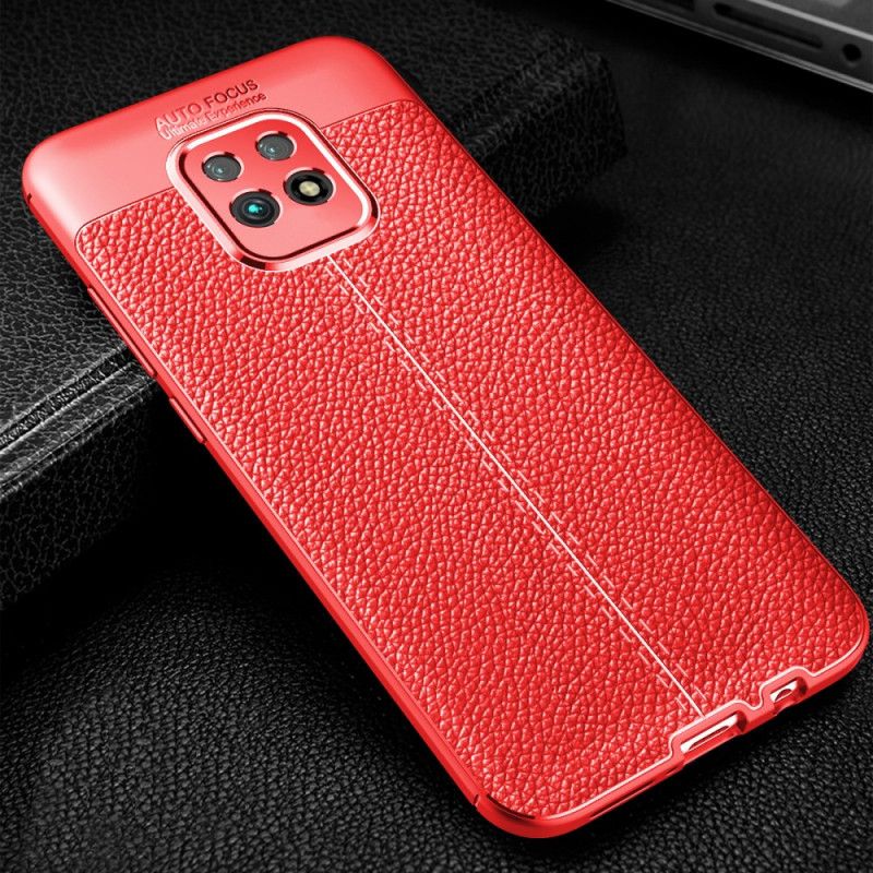 Coque Xiaomi Redmi 10x/10x Pro Effet Cuir Litchi Double Line