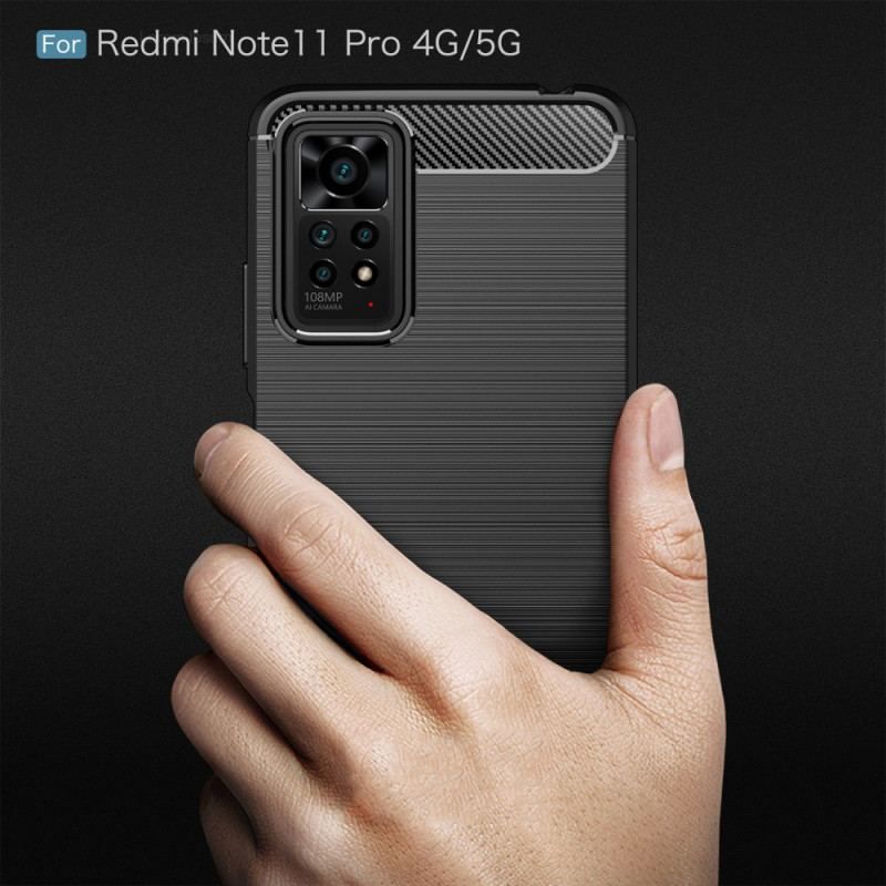 Coque Xiaomi Redmi 11 Pro Fibre Carbone Brossée