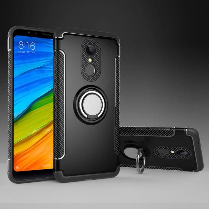 Coque Xiaomi Redmi 5 Ring Fibre Carbone