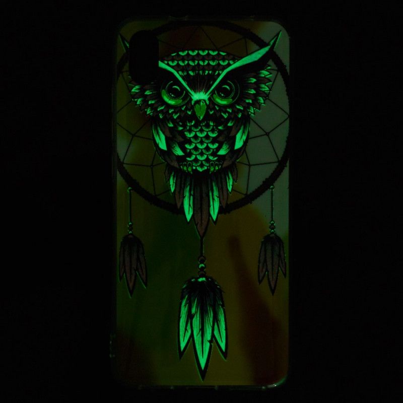 Coque Xiaomi Redmi 7a Attrape Rêves Hibou Fluorescent