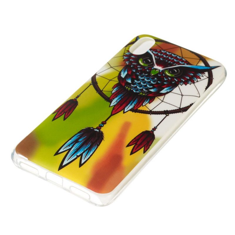 Coque Xiaomi Redmi 7a Attrape Rêves Hibou Fluorescent