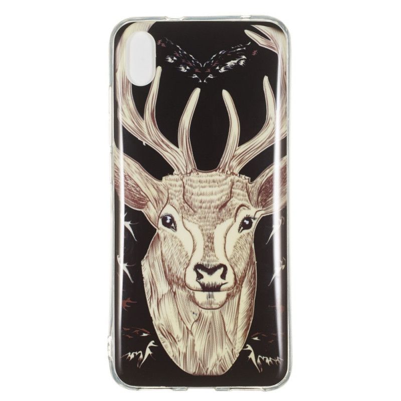 Coque Xiaomi Redmi 7a Cerf Majestueux Fluorescente