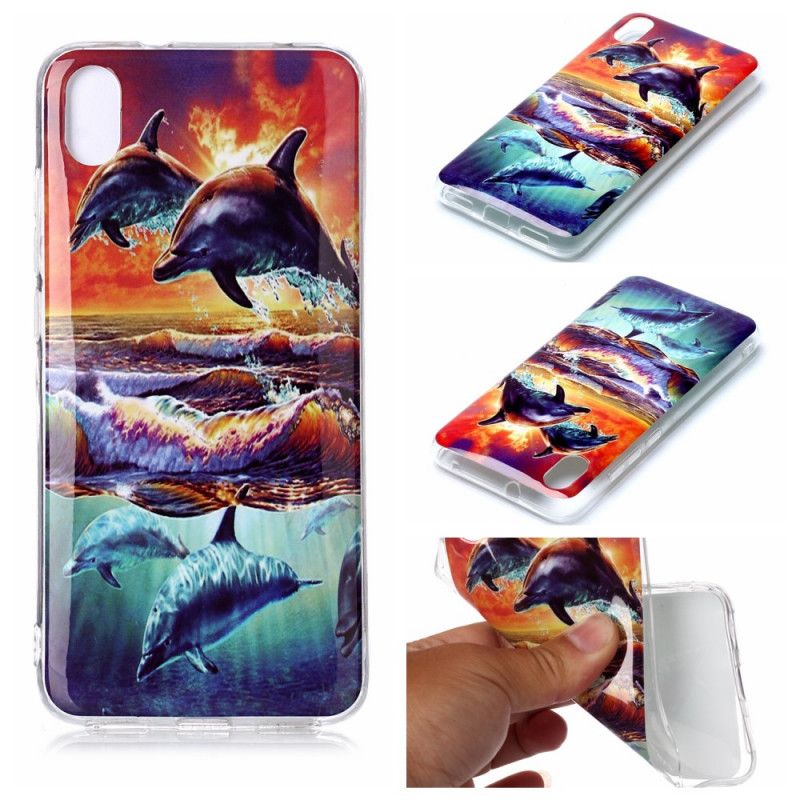 Coque Xiaomi Redmi 7a Dauphins En Liberté