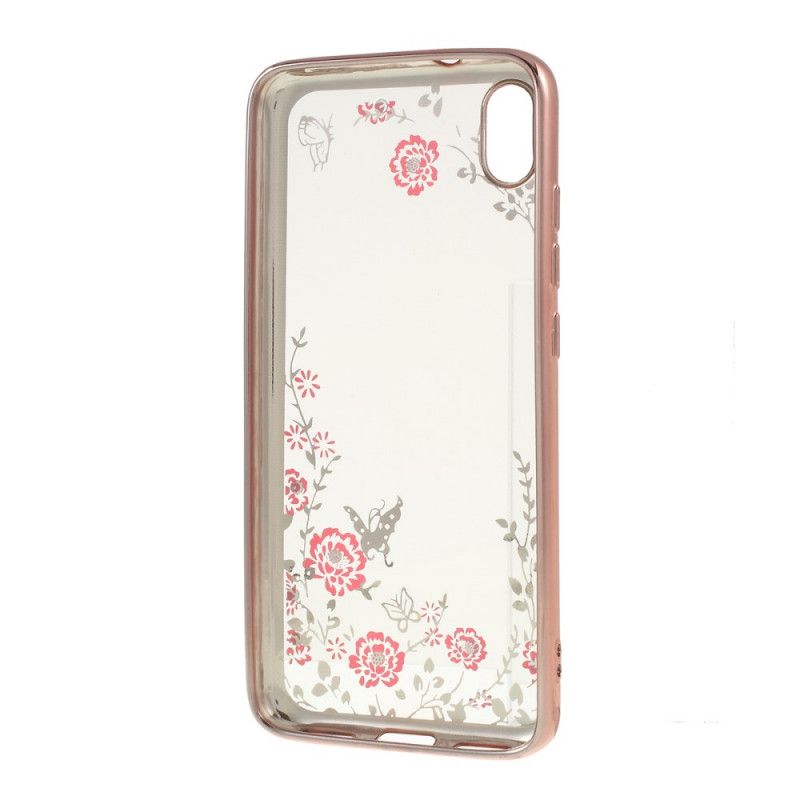 Coque Xiaomi Redmi 7a Diamants, Fleurs Et Papillons