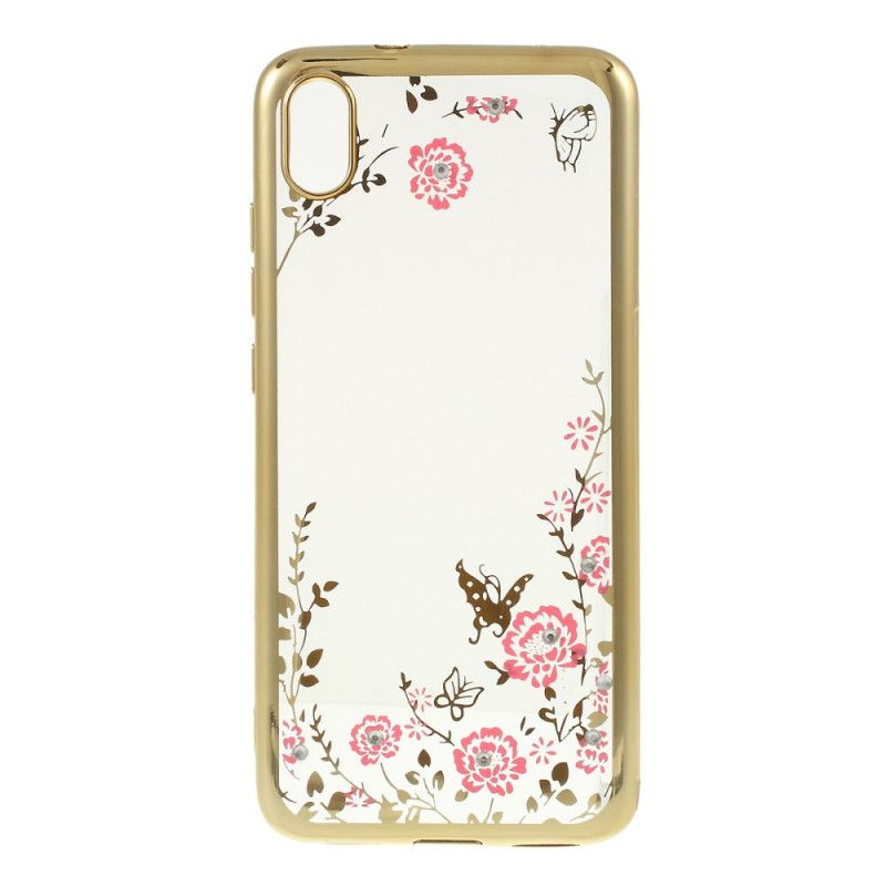 Coque Xiaomi Redmi 7a Diamants, Fleurs Et Papillons