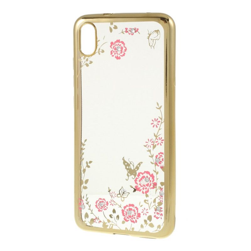 Coque Xiaomi Redmi 7a Diamants, Fleurs Et Papillons