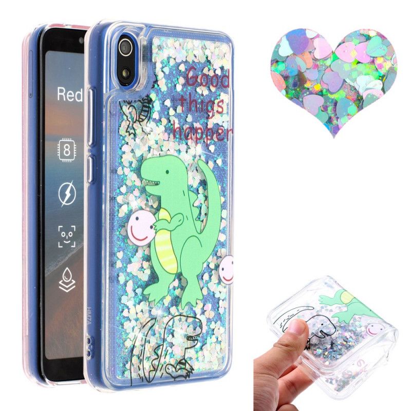 Coque Xiaomi Redmi 7a Dinosaure Paillettes