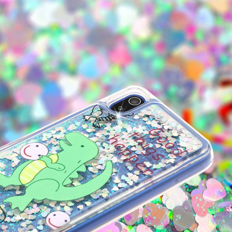 Coque Xiaomi Redmi 7a Dinosaure Paillettes