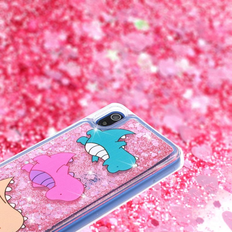 Coque Xiaomi Redmi 7a Dinosaures Fun Paillettes