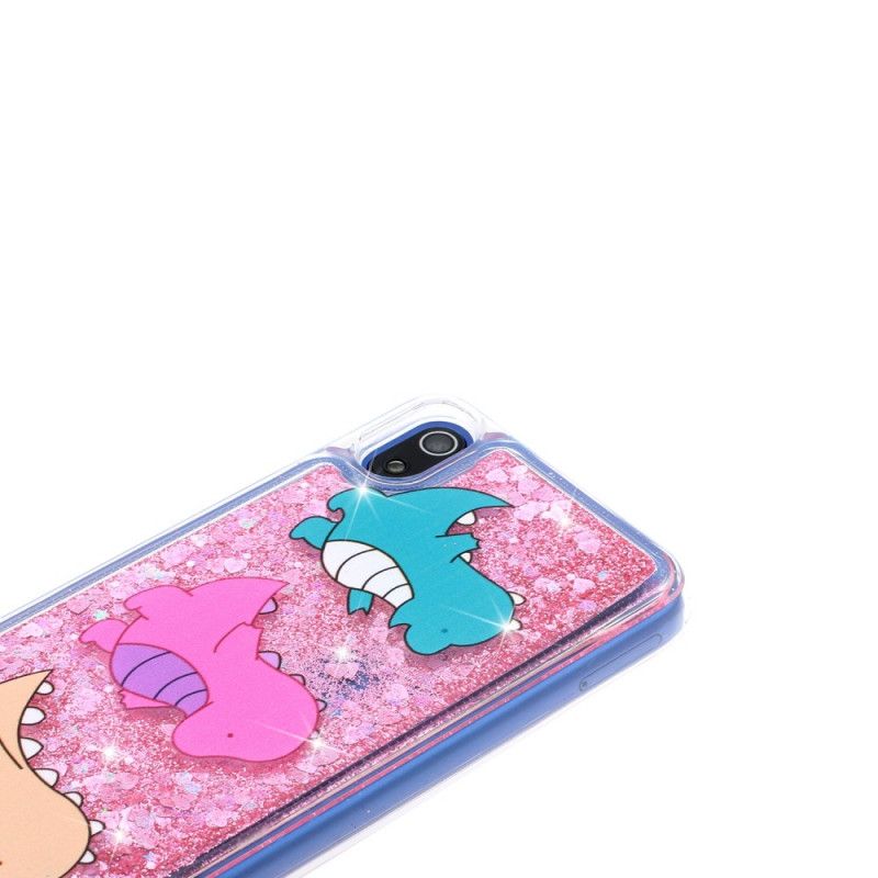 Coque Xiaomi Redmi 7a Dinosaures Fun Paillettes