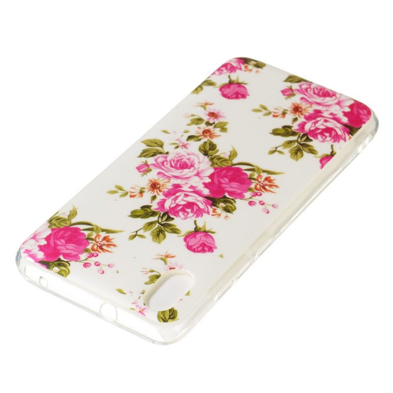 Coque Xiaomi Redmi 7a Fleurs Liberty Fluorescente