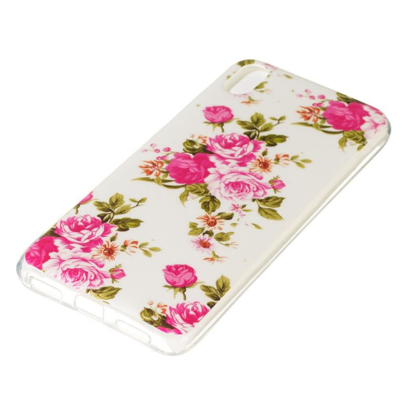 Coque Xiaomi Redmi 7a Fleurs Liberty Fluorescente