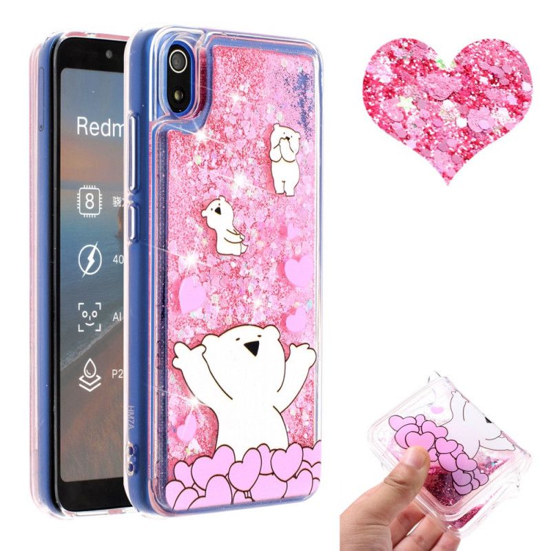 Coque Xiaomi Redmi 7a Oursons Paillettes