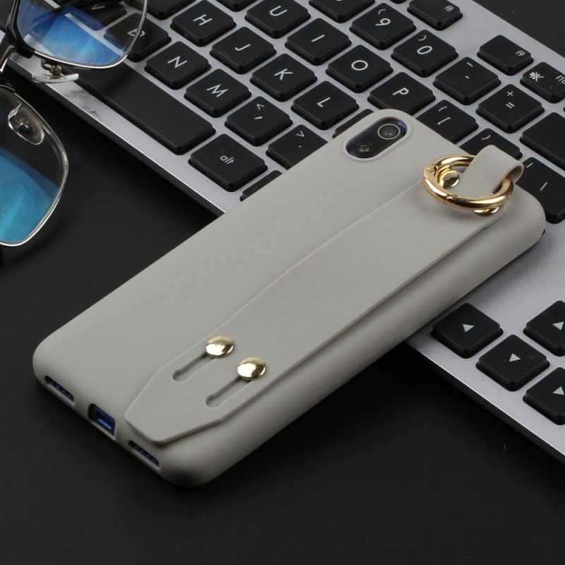 Coque Xiaomi Redmi 7a Silicone Avec Sangle Support