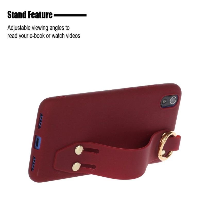 Coque Xiaomi Redmi 7a Silicone Avec Sangle Support