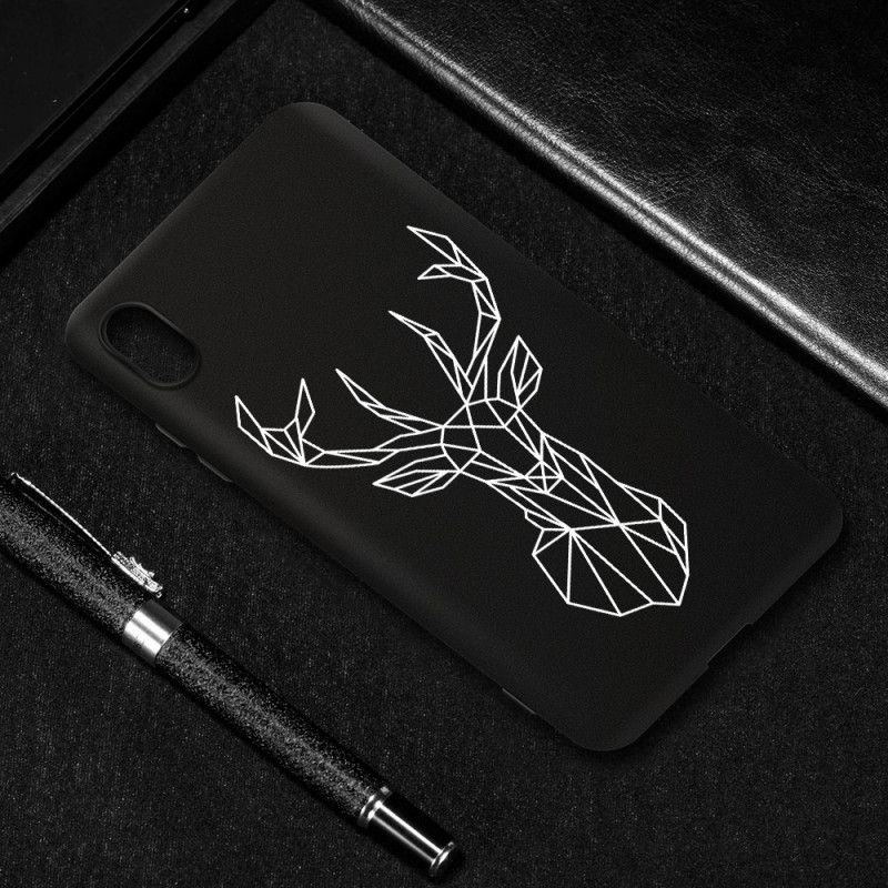 Coque Xiaomi Redmi 7a Silicone Flexible Cerf Graphique