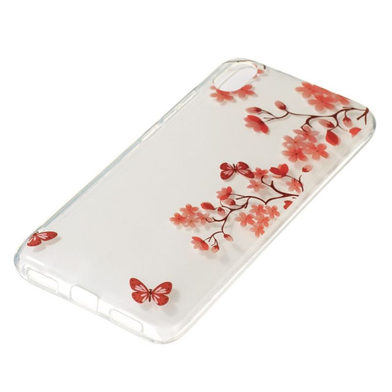 Coque Xiaomi Redmi 7a Transparente Arbre Fleuri