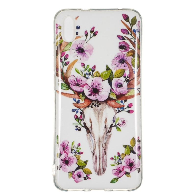 Coque Xiaomi Redmi 7a Wapiti Fleuri Fluorescente