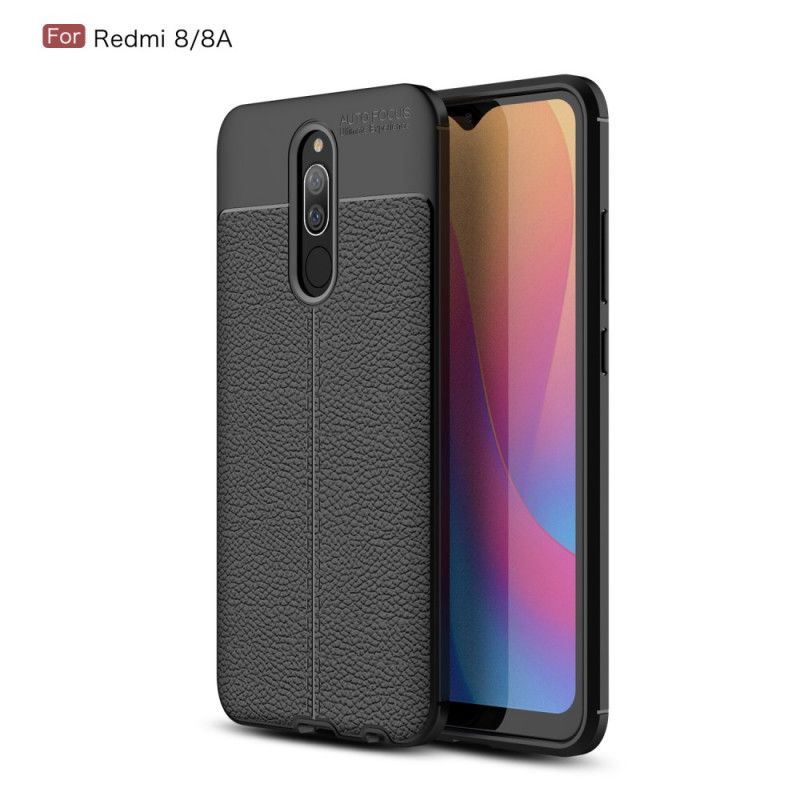 Coque Xiaomi Redmi 8 / Redmi 8a Effet Cuir Litchi Double Line