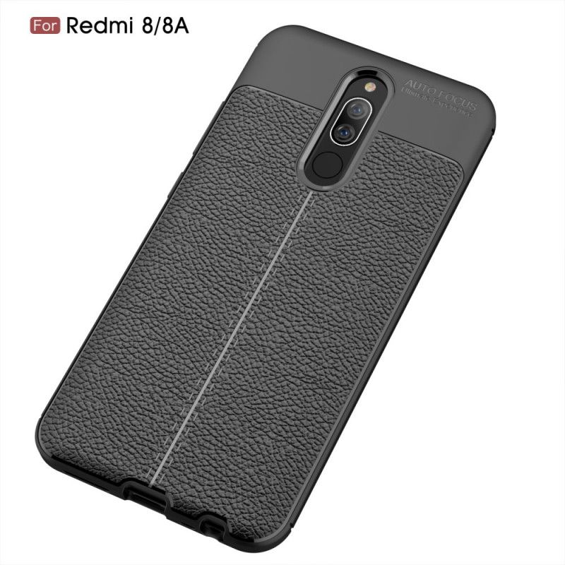 Coque Xiaomi Redmi 8 / Redmi 8a Effet Cuir Litchi Double Line