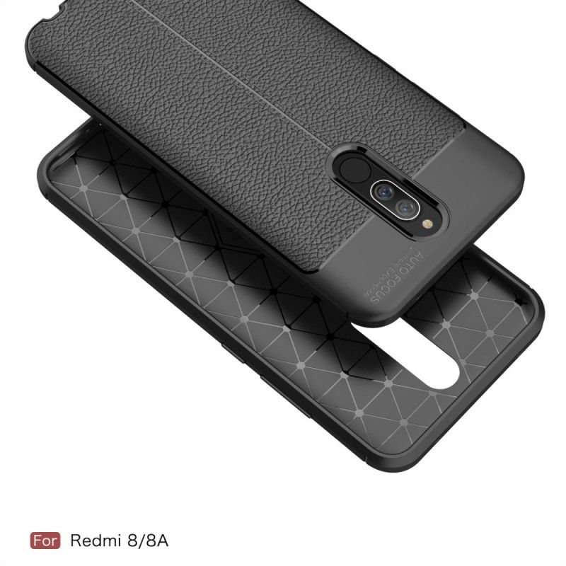 Coque Xiaomi Redmi 8 / Redmi 8a Effet Cuir Litchi Double Line