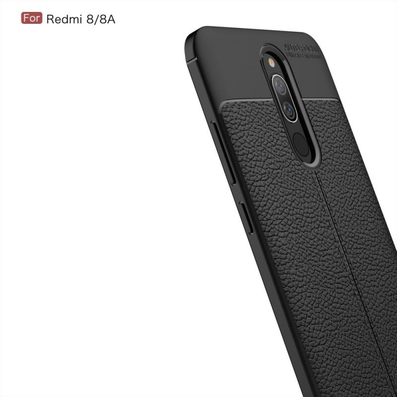 Coque Xiaomi Redmi 8 / Redmi 8a Effet Cuir Litchi Double Line